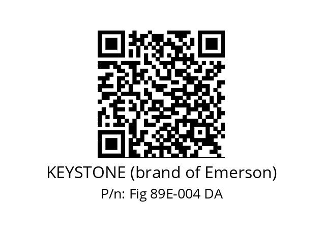   KEYSTONE (brand of Emerson) Fig 89E-004 DA