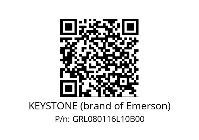   KEYSTONE (brand of Emerson) GRL080116L10B00