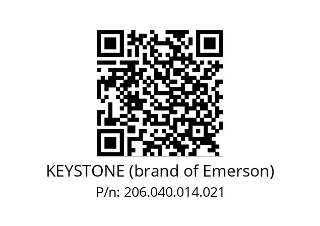   KEYSTONE (brand of Emerson) 206.040.014.021