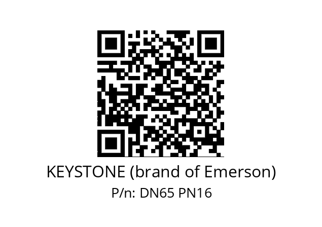   KEYSTONE (brand of Emerson) DN65 PN16