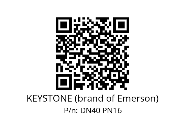   KEYSTONE (brand of Emerson) DN40 PN16