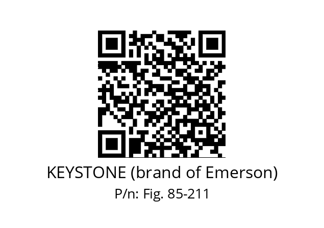   KEYSTONE (brand of Emerson) Fig. 85-211