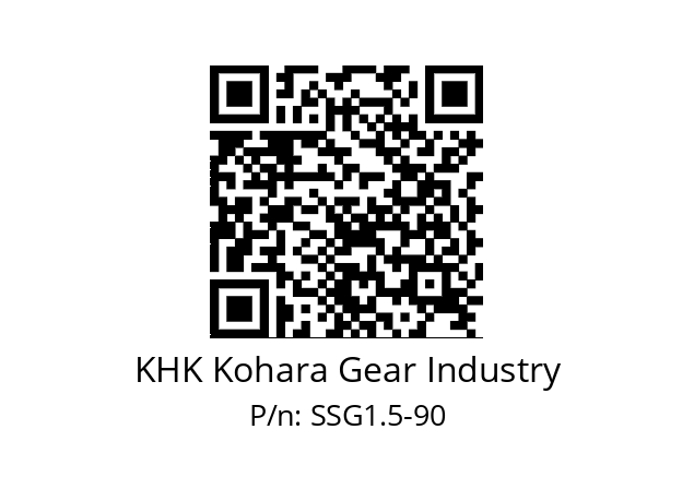   KHK Kohara Gear Industry SSG1.5-90