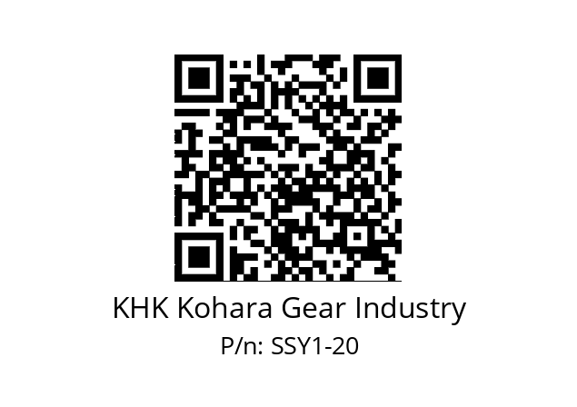   KHK Kohara Gear Industry SSY1-20