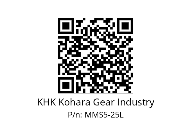   KHK Kohara Gear Industry MMS5-25L