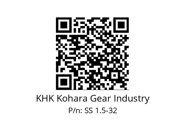   KHK Kohara Gear Industry SS 1.5-32