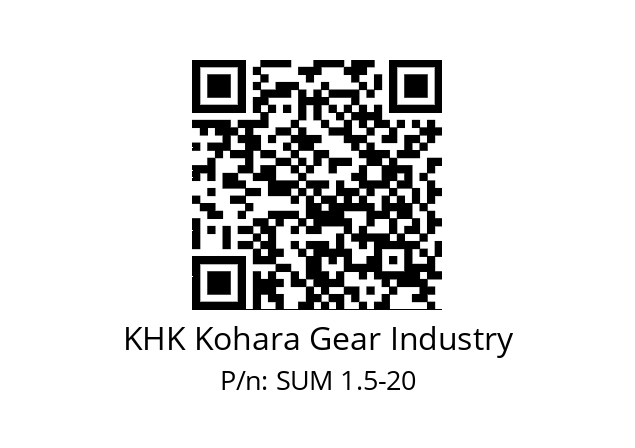   KHK Kohara Gear Industry SUM 1.5-20