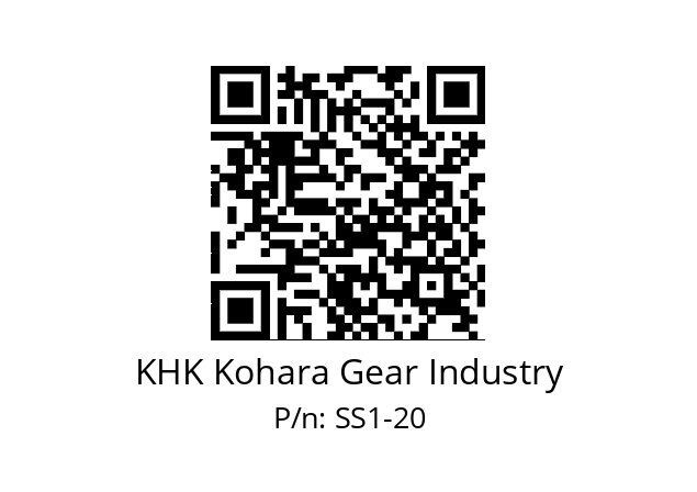   KHK Kohara Gear Industry SS1-20