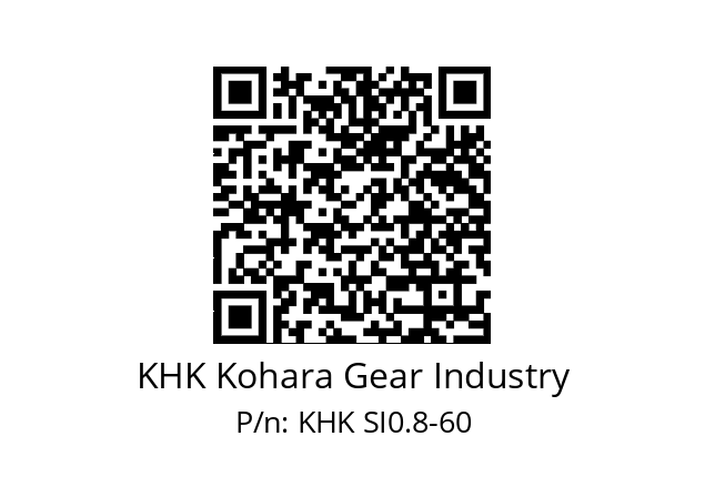   KHK Kohara Gear Industry KHK SI0.8-60