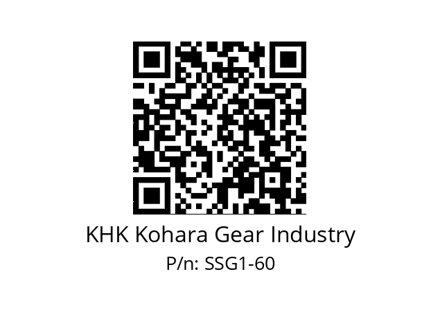   KHK Kohara Gear Industry SSG1-60