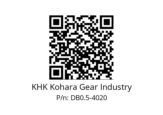   KHK Kohara Gear Industry DB0.5-4020