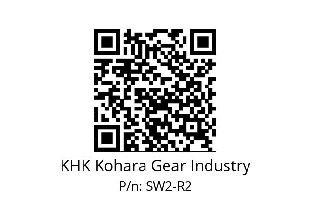   KHK Kohara Gear Industry SW2-R2