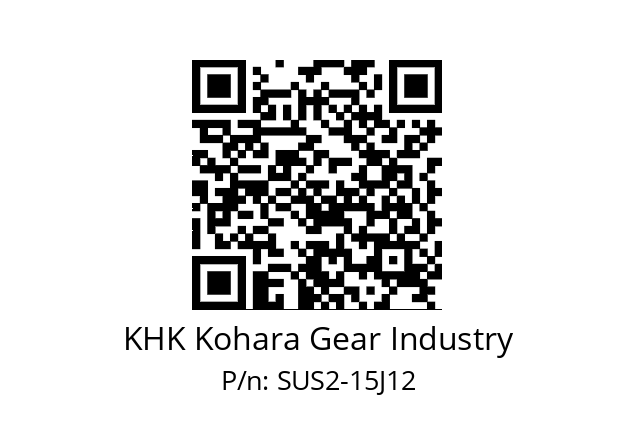   KHK Kohara Gear Industry SUS2-15J12