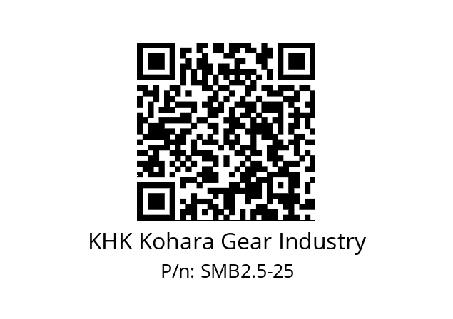   KHK Kohara Gear Industry SMB2.5-25