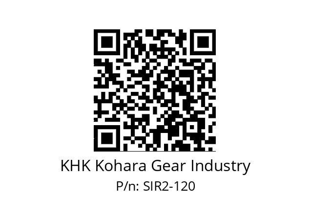   KHK Kohara Gear Industry SIR2-120