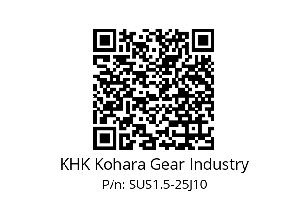   KHK Kohara Gear Industry SUS1.5-25J10