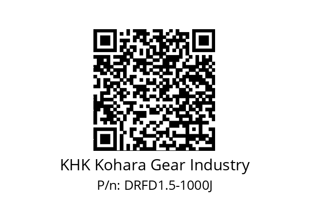   KHK Kohara Gear Industry DRFD1.5-1000J