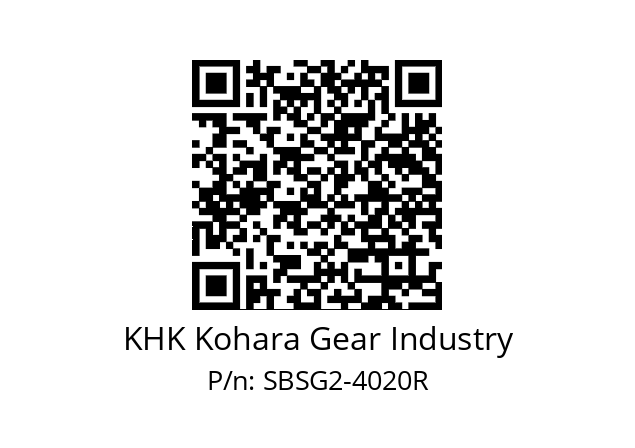   KHK Kohara Gear Industry SBSG2-4020R