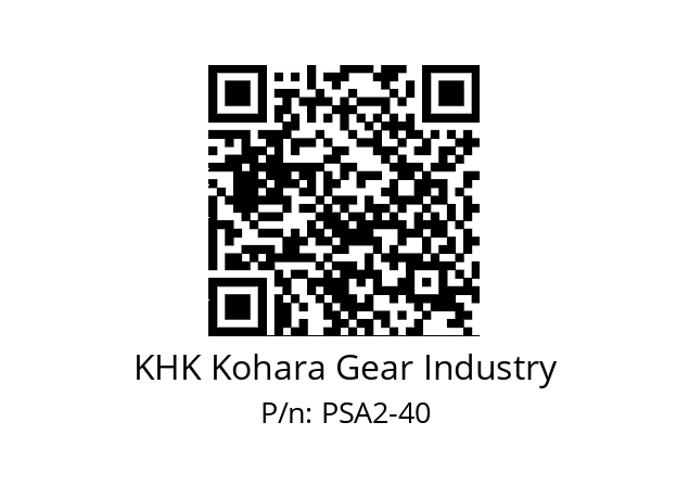   KHK Kohara Gear Industry PSA2-40