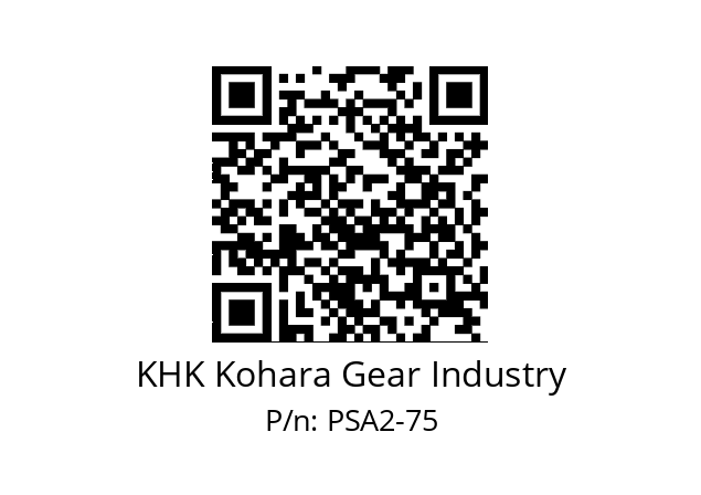   KHK Kohara Gear Industry PSA2-75