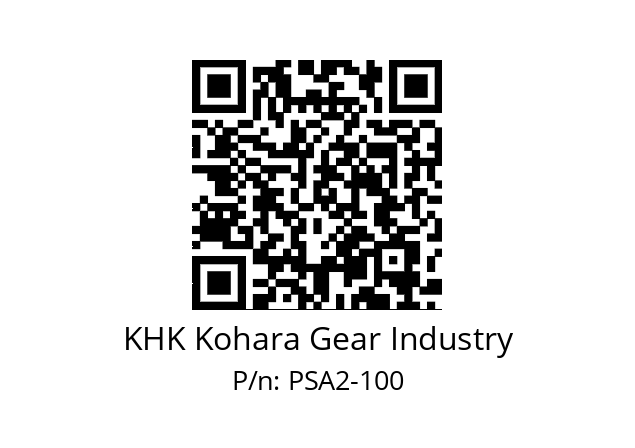   KHK Kohara Gear Industry PSA2-100