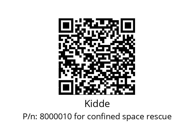   Kidde 8000010 for confined space rescue