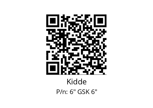   Kidde 6" GSK 6"