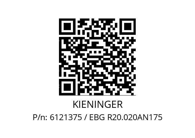   KIENINGER 6121375 / EBG R20.020AN175