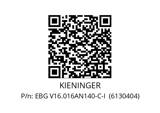   KIENINGER EBG V16.016AN140-C-I  (6130404)