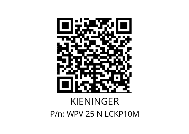   KIENINGER WPV 25 N LCKP10M