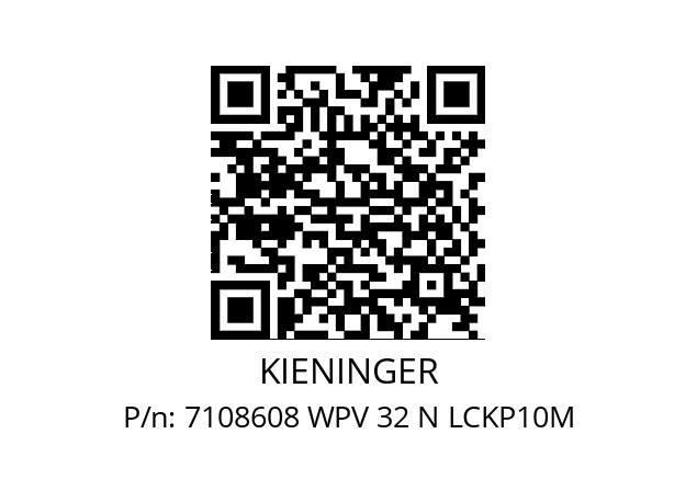   KIENINGER 7108608 WPV 32 N LCKP10M