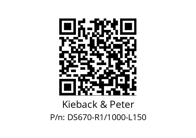   Kieback & Peter DS670-R1/1000-L150