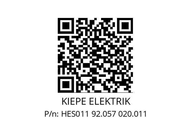   KIEPE ELEKTRIK HES011 92.057 020.011