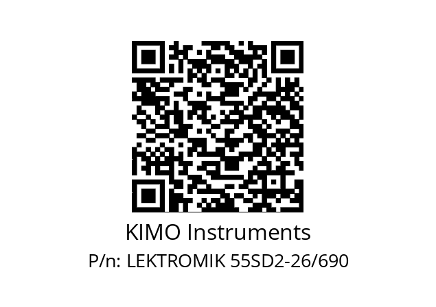   KIMO Instruments LEKTROMIK 55SD2-26/690