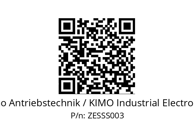   Kimo Antriebstechnik / KIMO Industrial Electronics ZESSS003