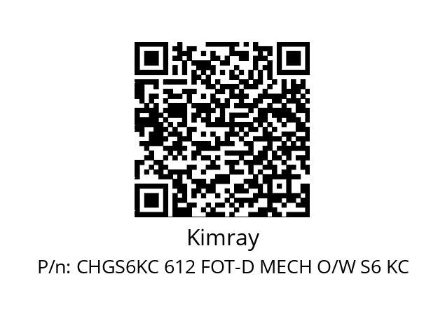   Kimray CHGS6KC 612 FOT-D MECH O/W S6 KC