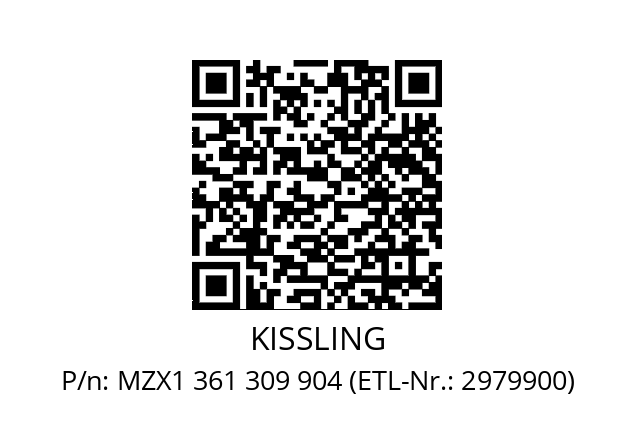   KISSLING MZX1 361 309 904 (ETL-Nr.: 2979900)