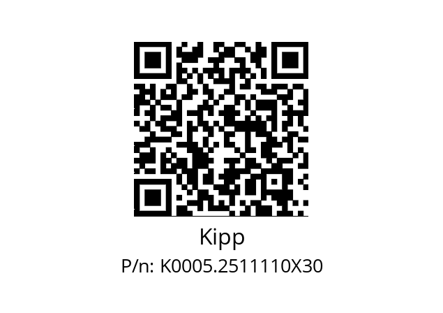   Kipp K0005.2511110X30