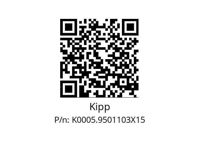   Kipp K0005.9501103X15