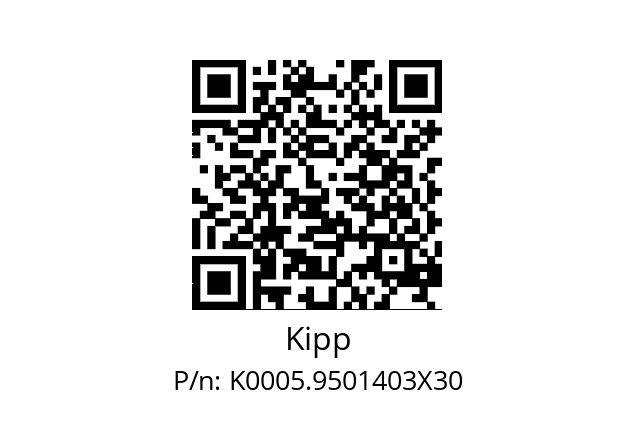   Kipp K0005.9501403X30