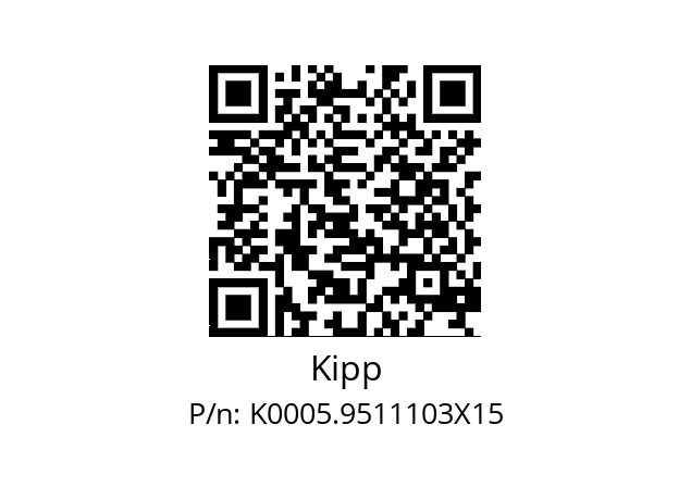   Kipp K0005.9511103X15