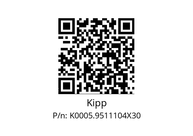   Kipp K0005.9511104X30