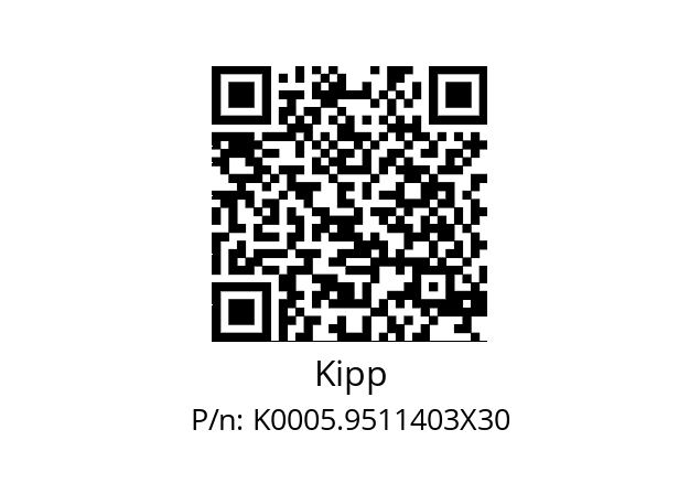   Kipp K0005.9511403X30