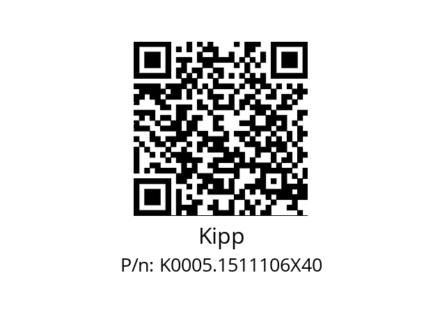   Kipp K0005.1511106X40