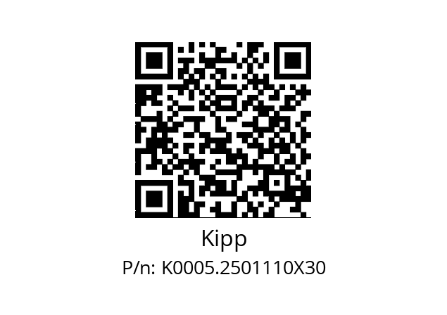   Kipp K0005.2501110X30