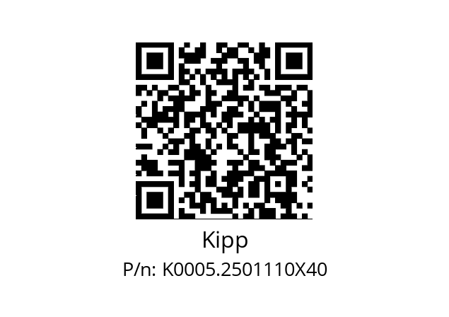   Kipp K0005.2501110X40