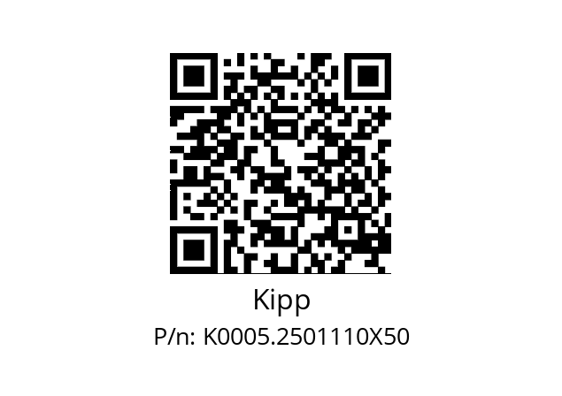   Kipp K0005.2501110X50