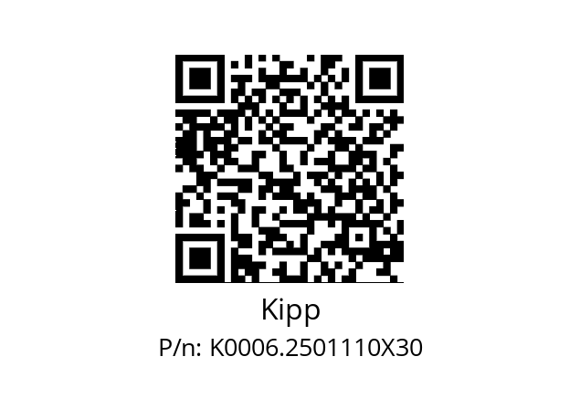   Kipp K0006.2501110X30