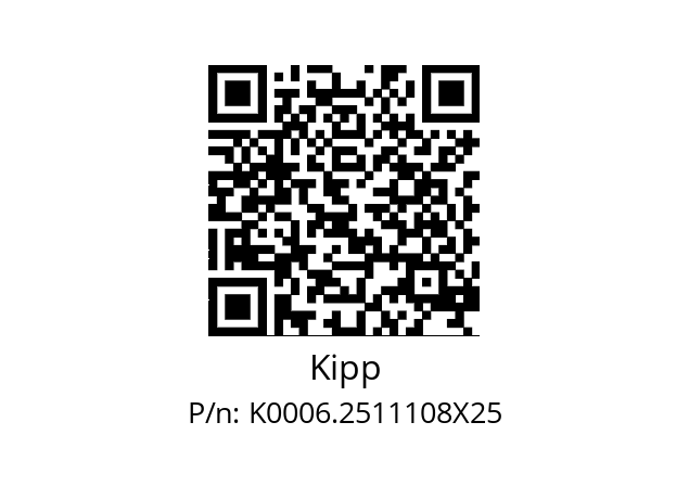   Kipp K0006.2511108X25