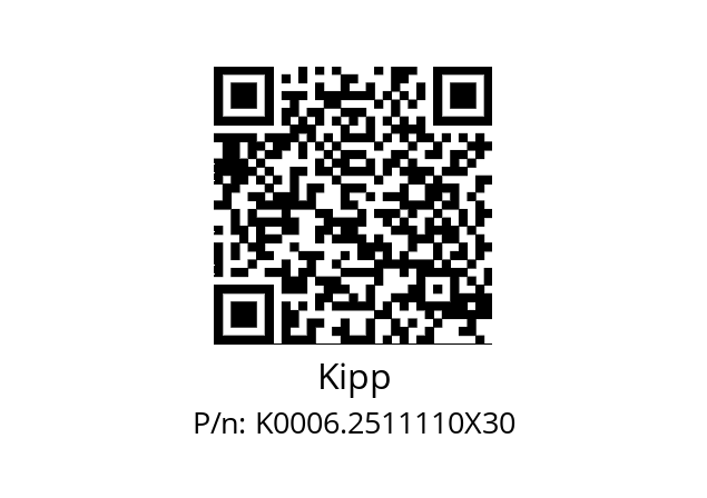   Kipp K0006.2511110X30